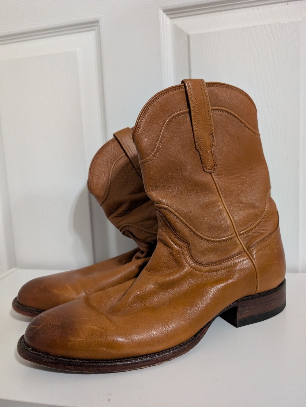 Tecovas Men's Botos The Earl Roper Leather Brown Leather Sole Size 11.5